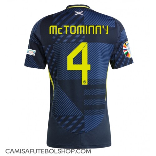 Camisa de time de futebol Escócia Scott McTominay #4 Replicas 1º Equipamento Europeu 2024 Manga Curta